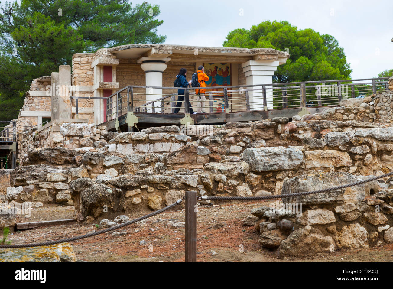 Palacio de Knossos, Isla de Creta, Mar Egeo, Grecia, Stock Photo