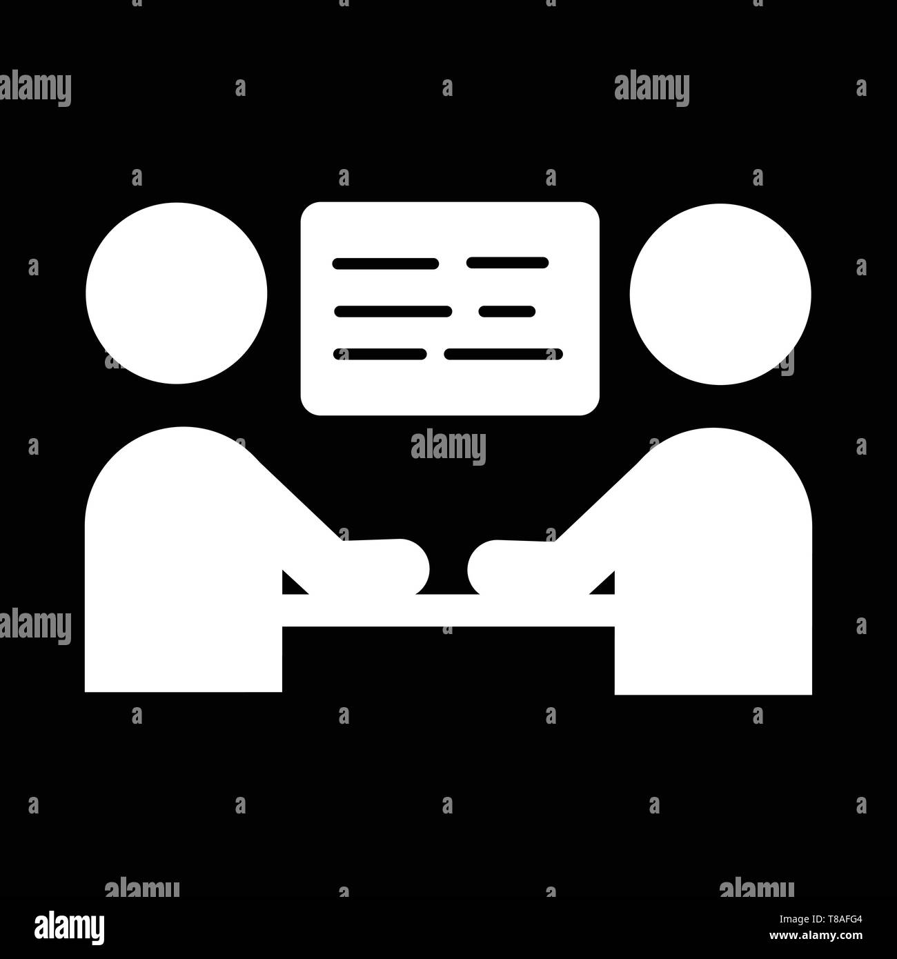 business meeting icon. Vector sign symbol Stock Vector