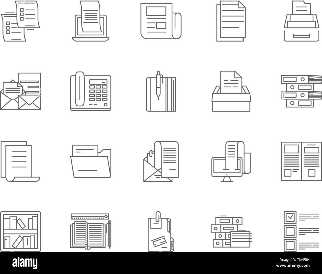 Directory line icons, signs, vector set, outline illustration concept ...