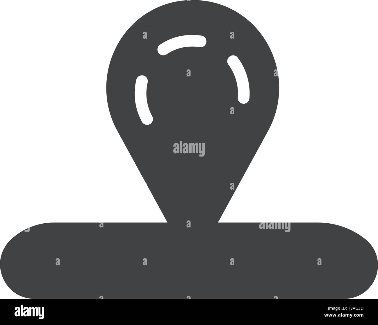 Map, location icon- vector editable map, location icon for website and mobile app. Stock Vector