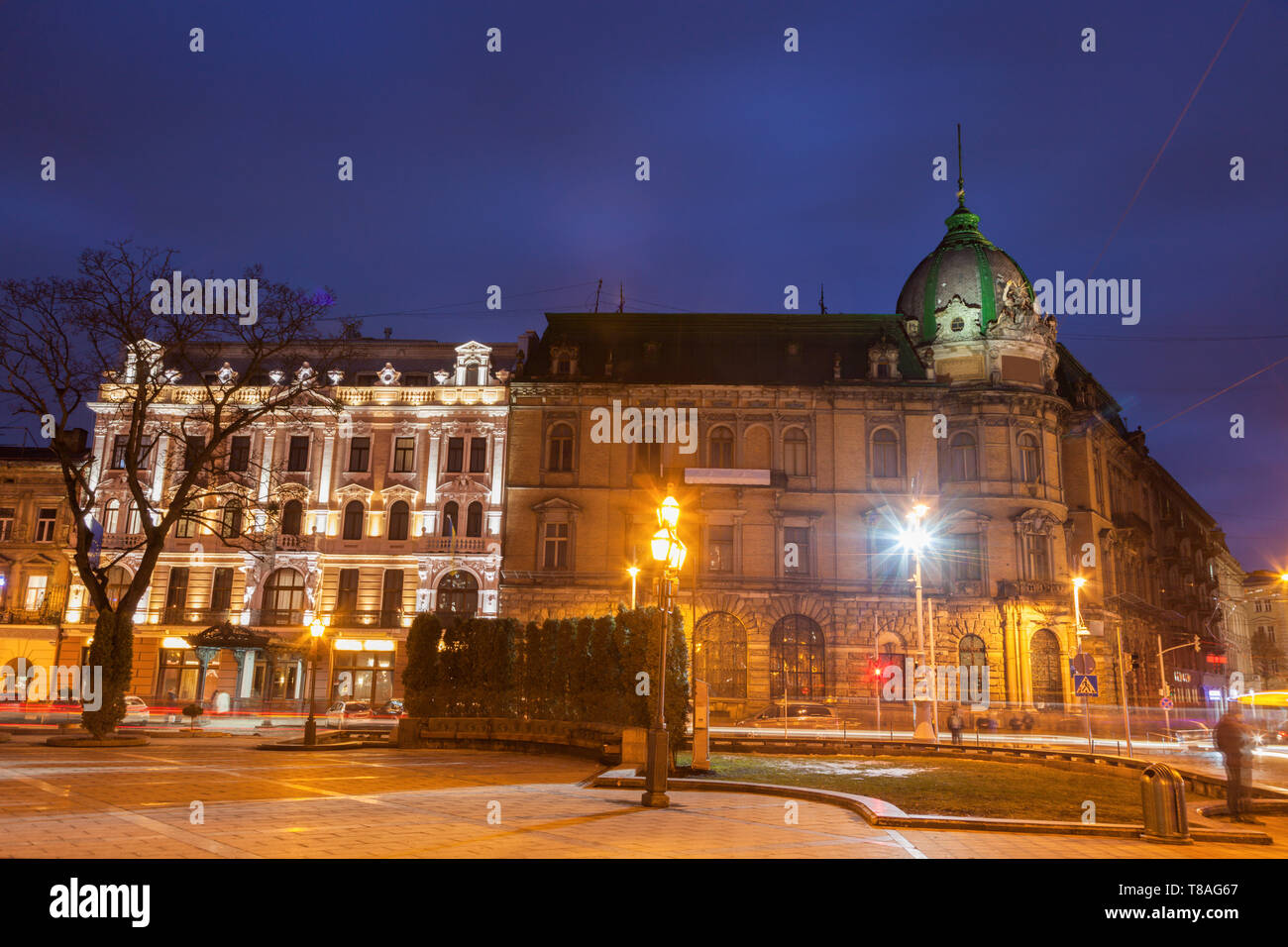 Old town of Lviv. Lviv, Lviv Oblast, Ukraine. Stock Photo