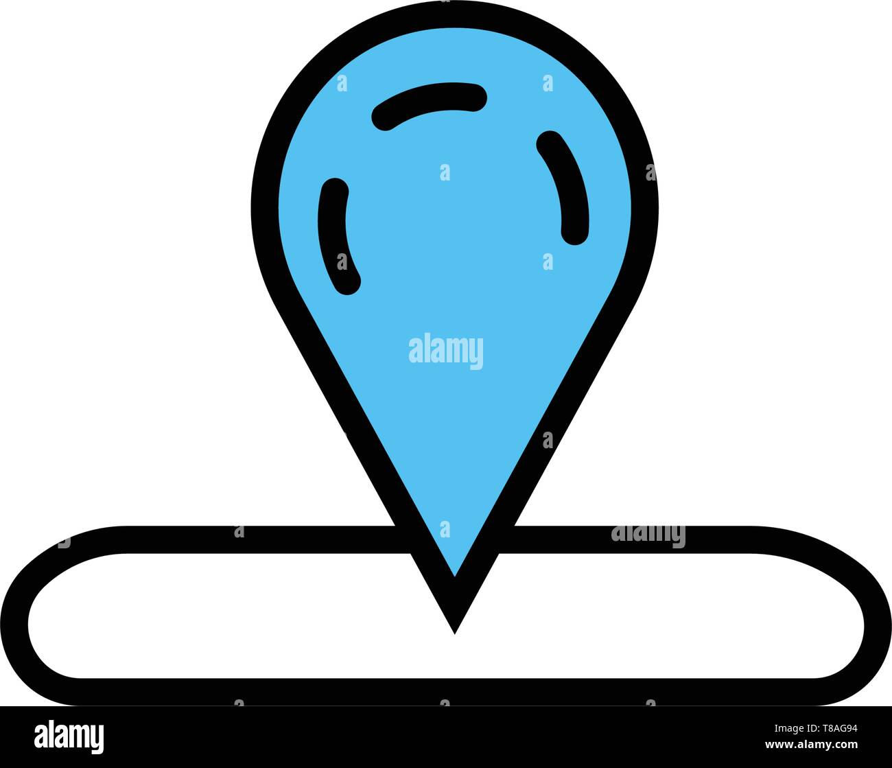 Map, location icon- vector editable map, location icon for website and mobile app. Stock Vector
