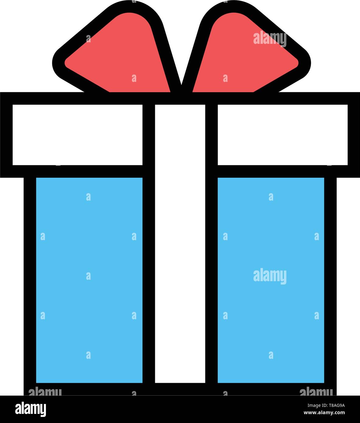 Gift box icon- vector gift box editable icon for website and mobile apps. Stock Vector