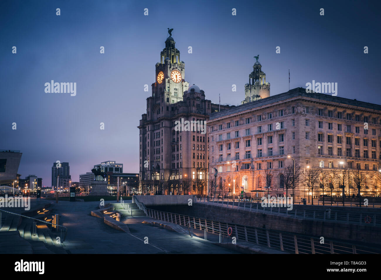 Royal Liver Building in  Liverpool, North West England, UK. Stock Photo