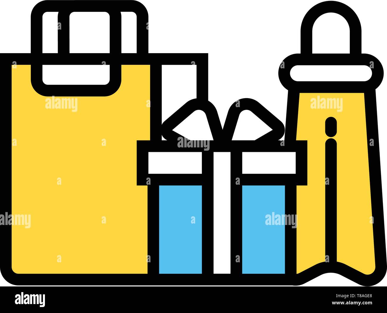 shopping bags icon- Full editable vector shopping bags icon for web or mobile. Stock Vector