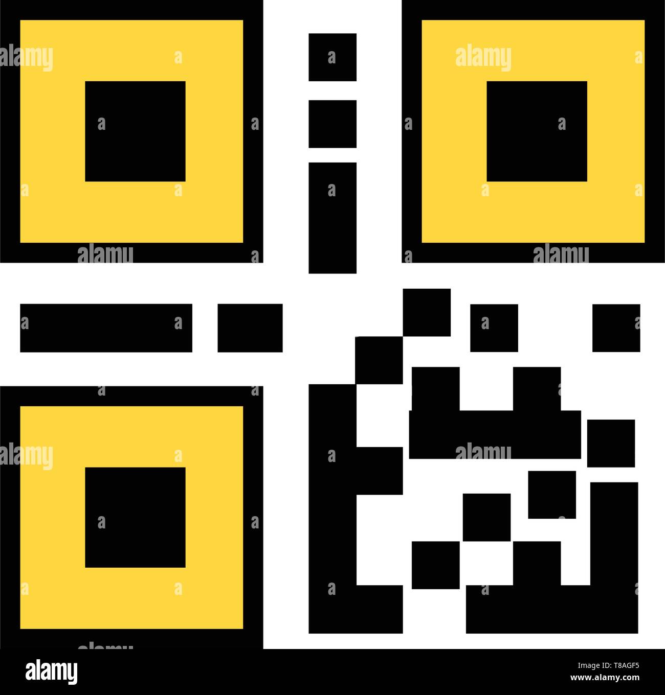 QR code, Bar code icon- vector editable QR code, Bar code icon for website and mobile apps Stock Vector