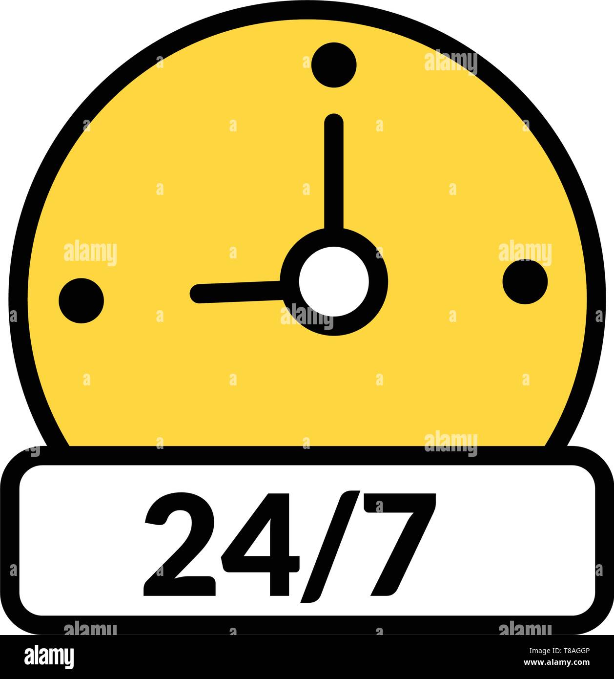 opening hour icon- Full editable opening hour vector icon for website or mobile. Stock Vector