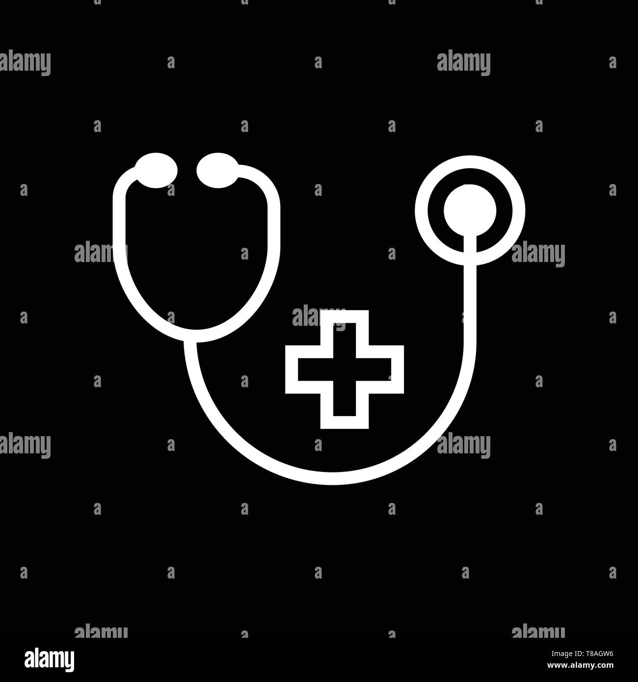 Stethoscope icon vector Stethoscope health care and medical icon Stock
