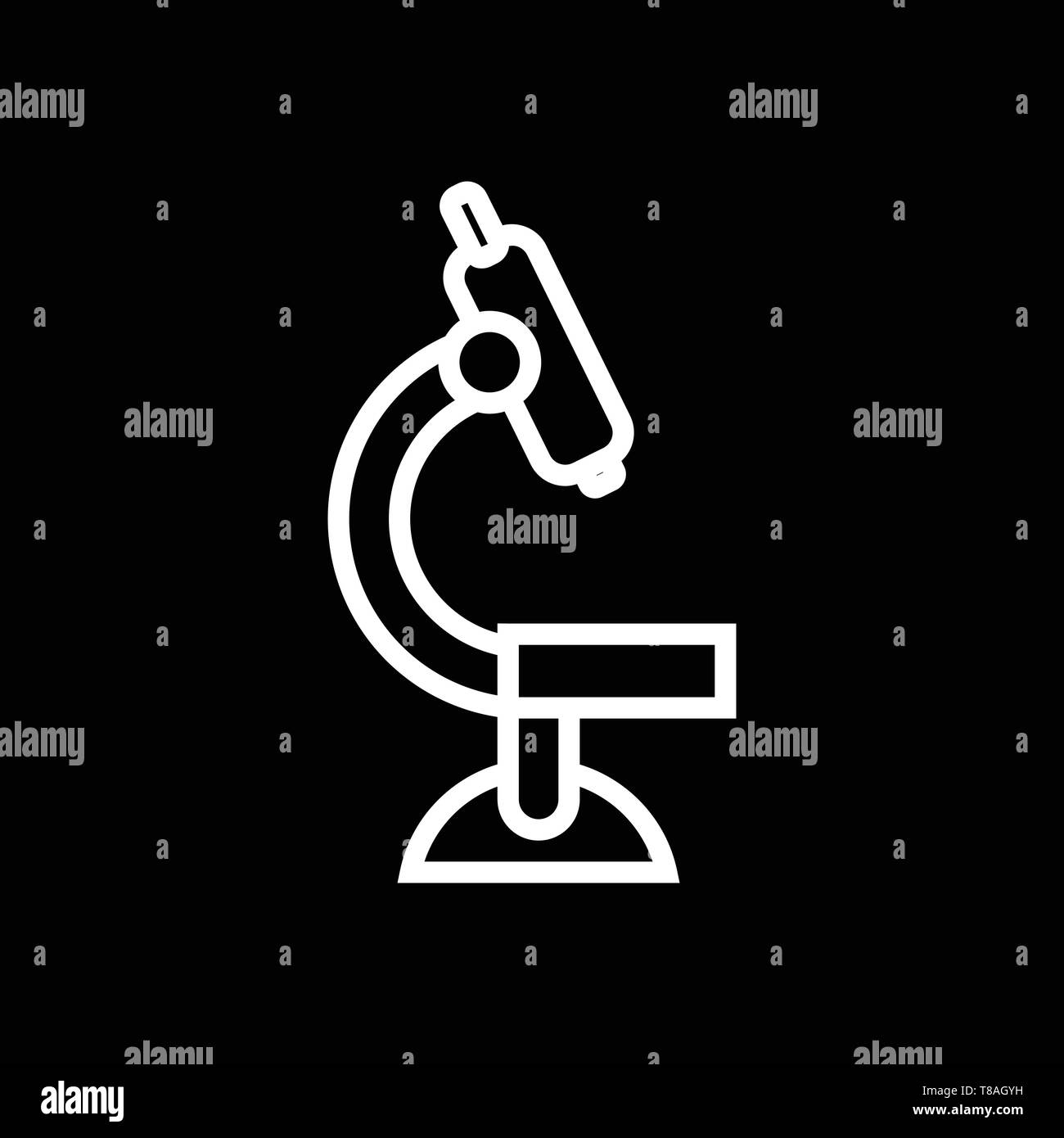 Microscope icon- vector Microscope illustration icon for healthcare or ...