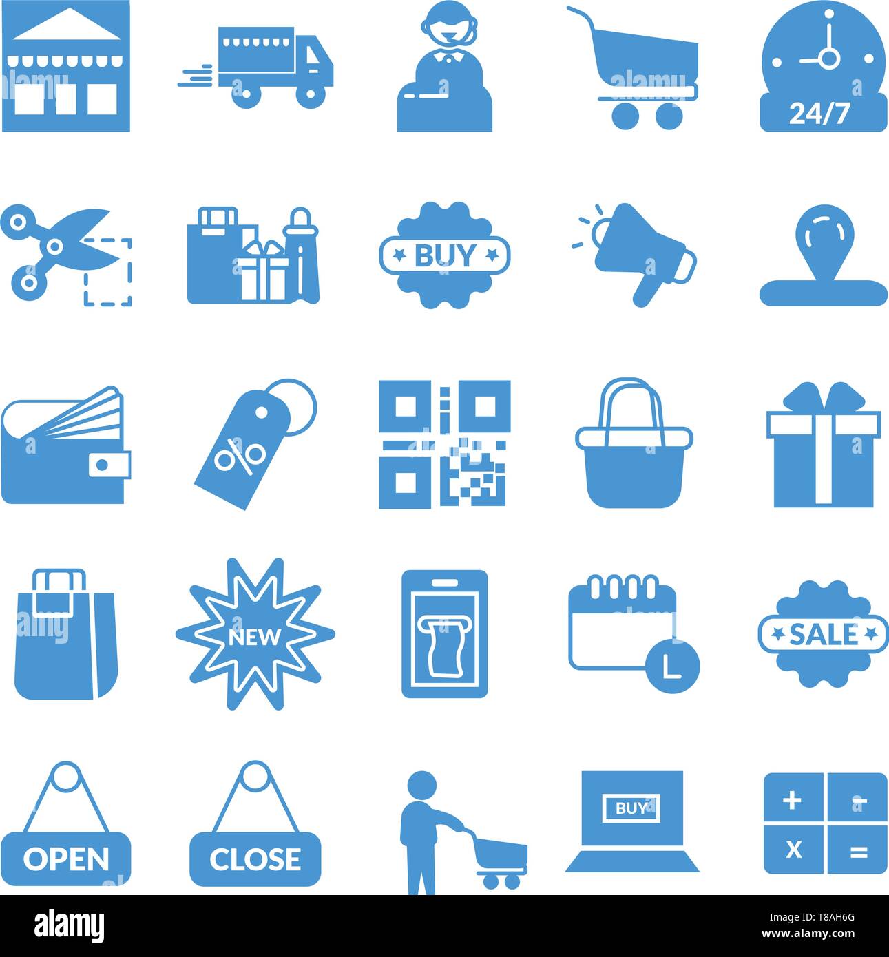 shopping, E-commerce icon - Vector shopping, E-commerce icon set for website or mobile. Stock Vector
