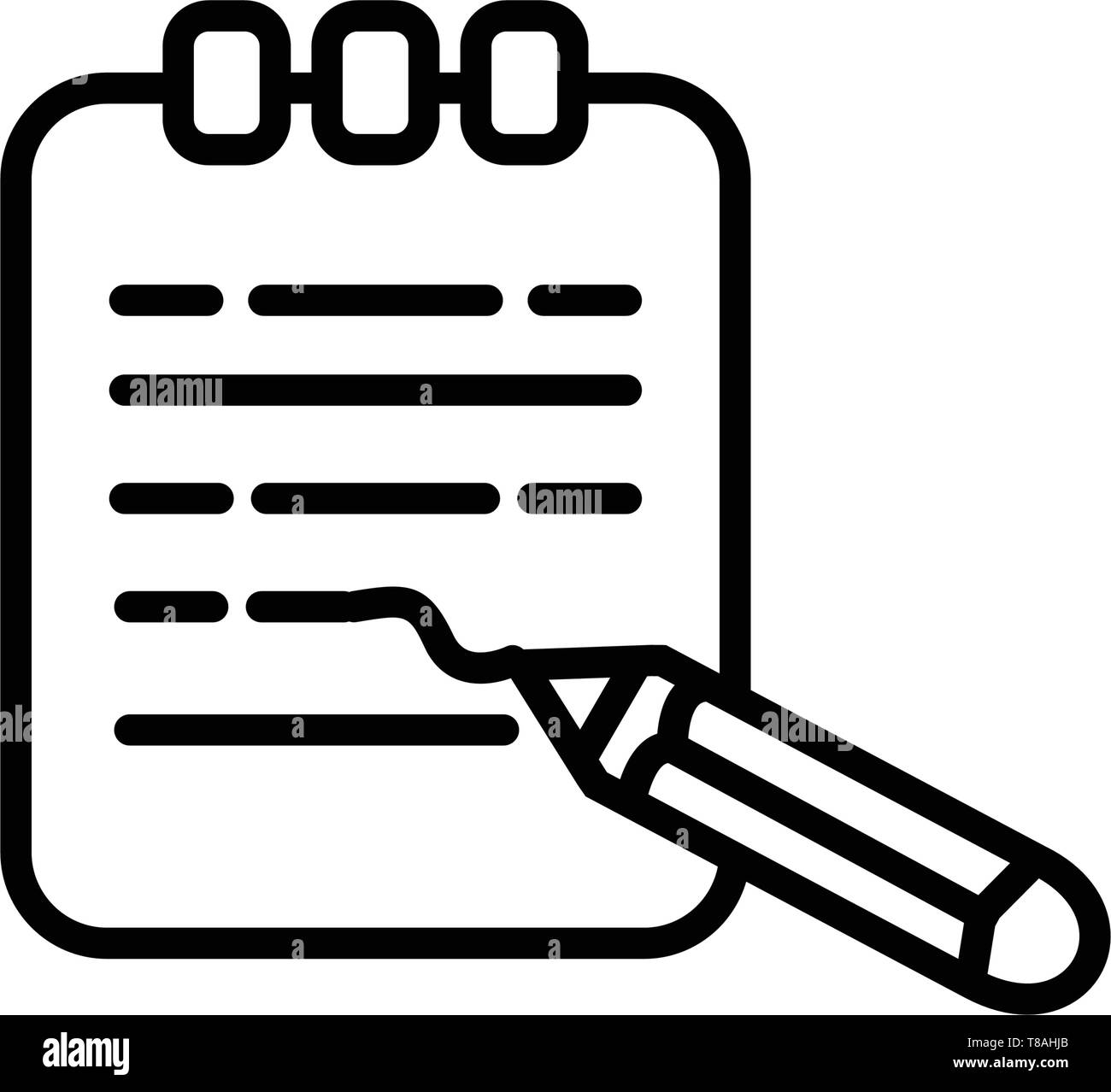 notepad icon vector symbol notepad icon for website Stock Vector Image