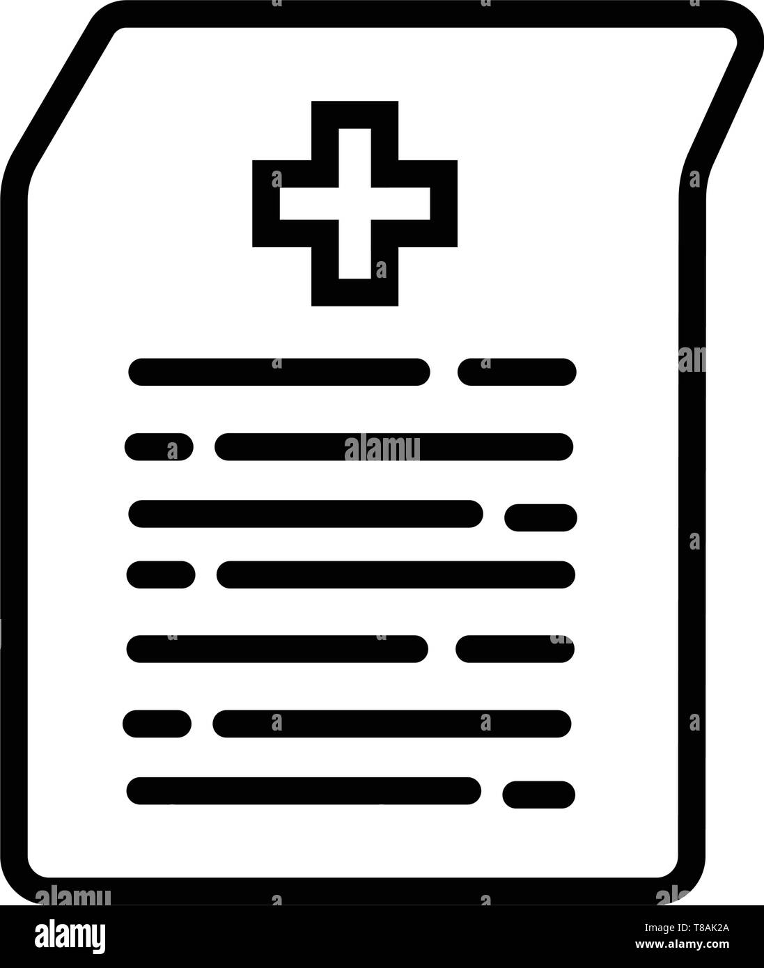 Medical history icon Medical history vector icon for healthcare or medical service Stock Vector