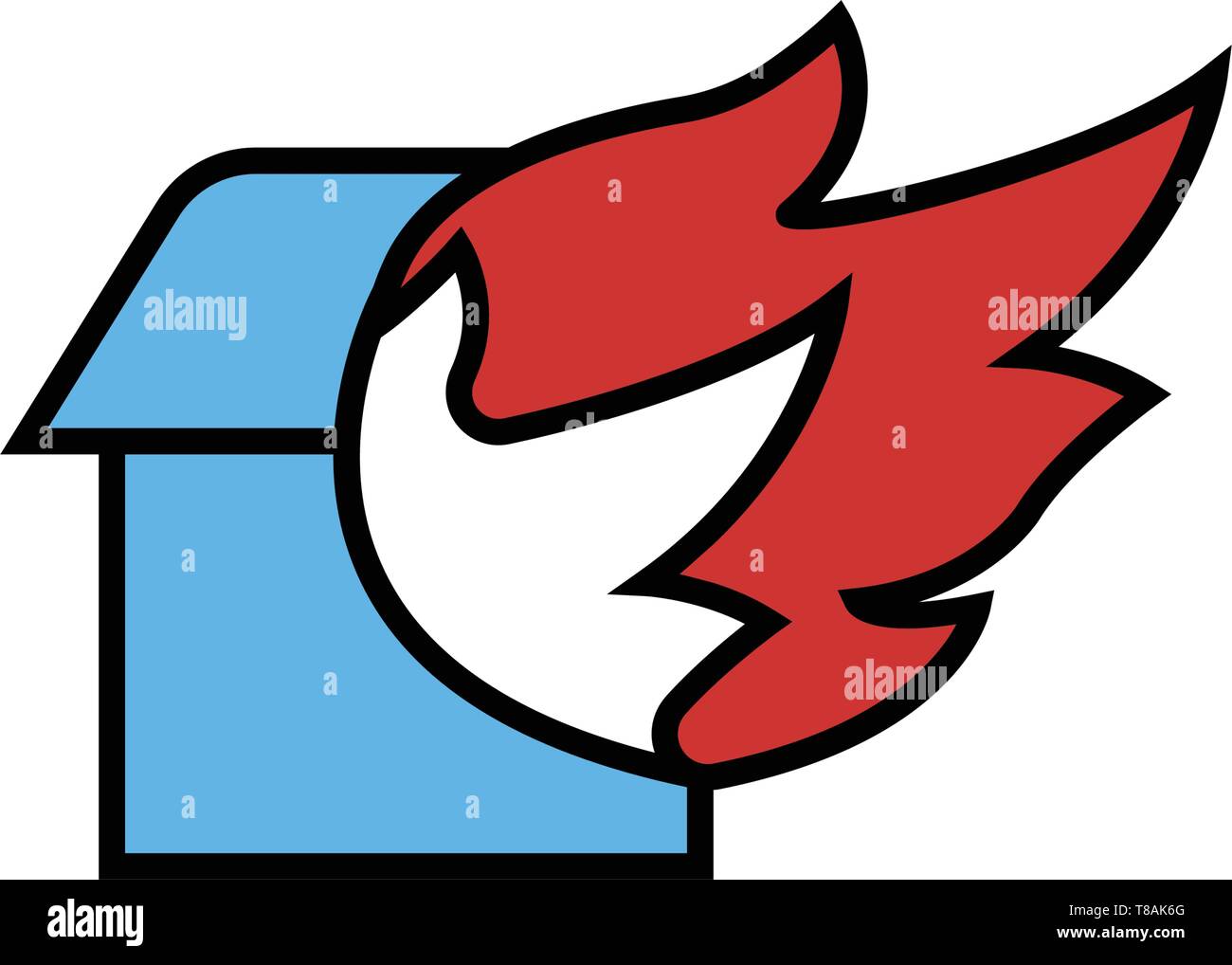 Home Fire icon. vector sign symbol Stock Vector