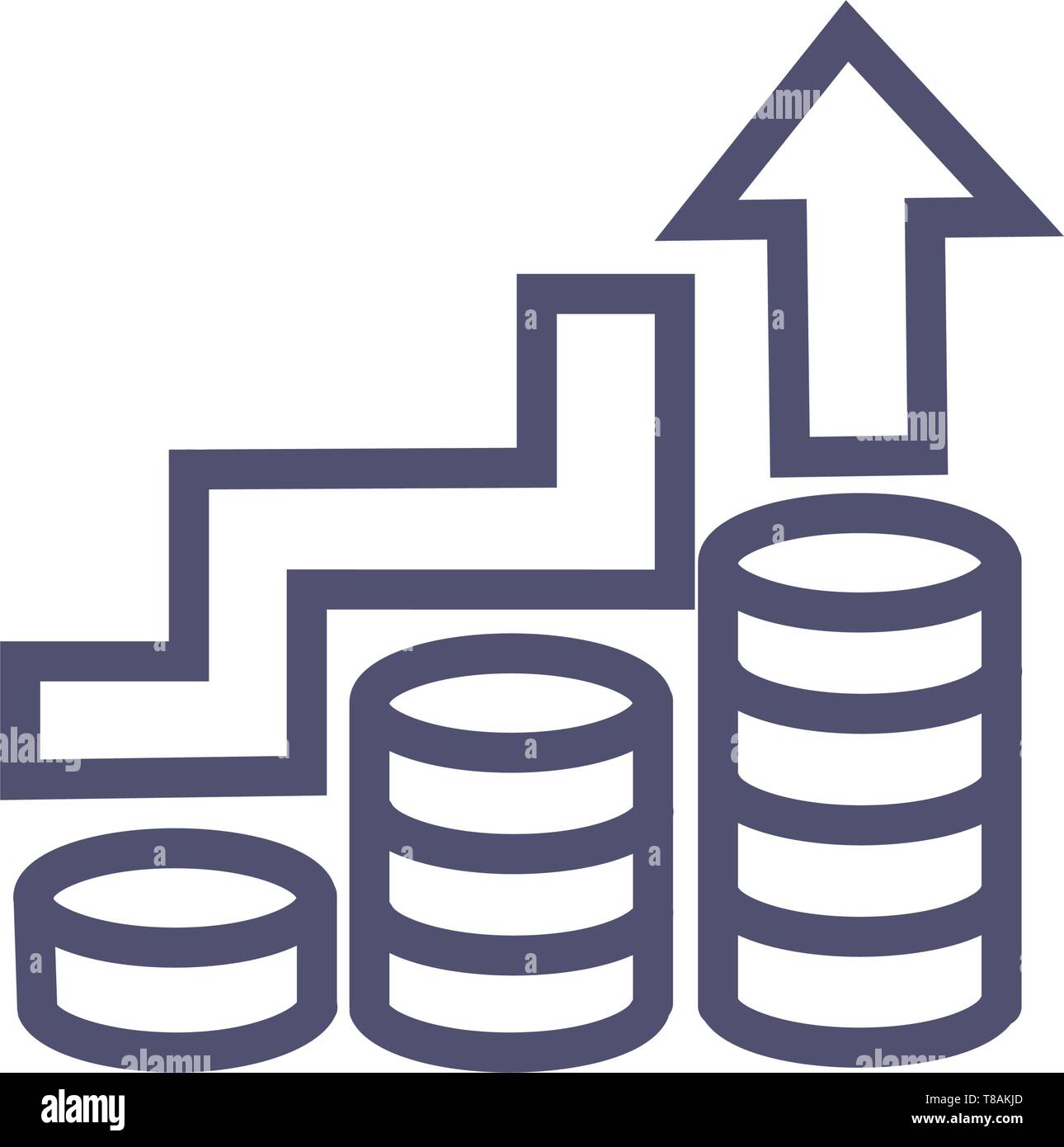growth or business success or increase business icon. vector clean ...