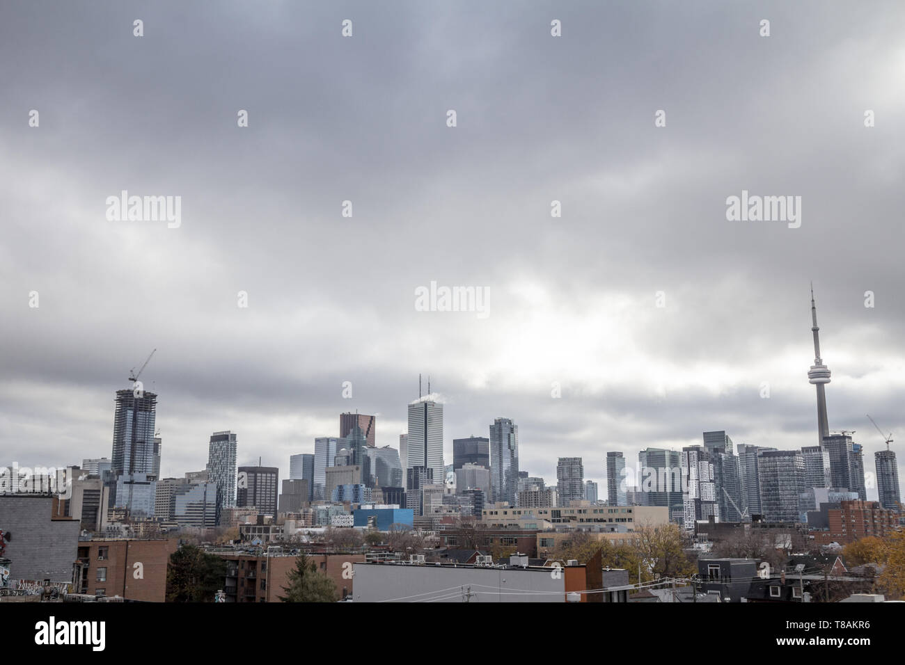 TORONTO, CANADA - NOVEMBER 13, 2018: Toronto skyline, iconic towers and ...