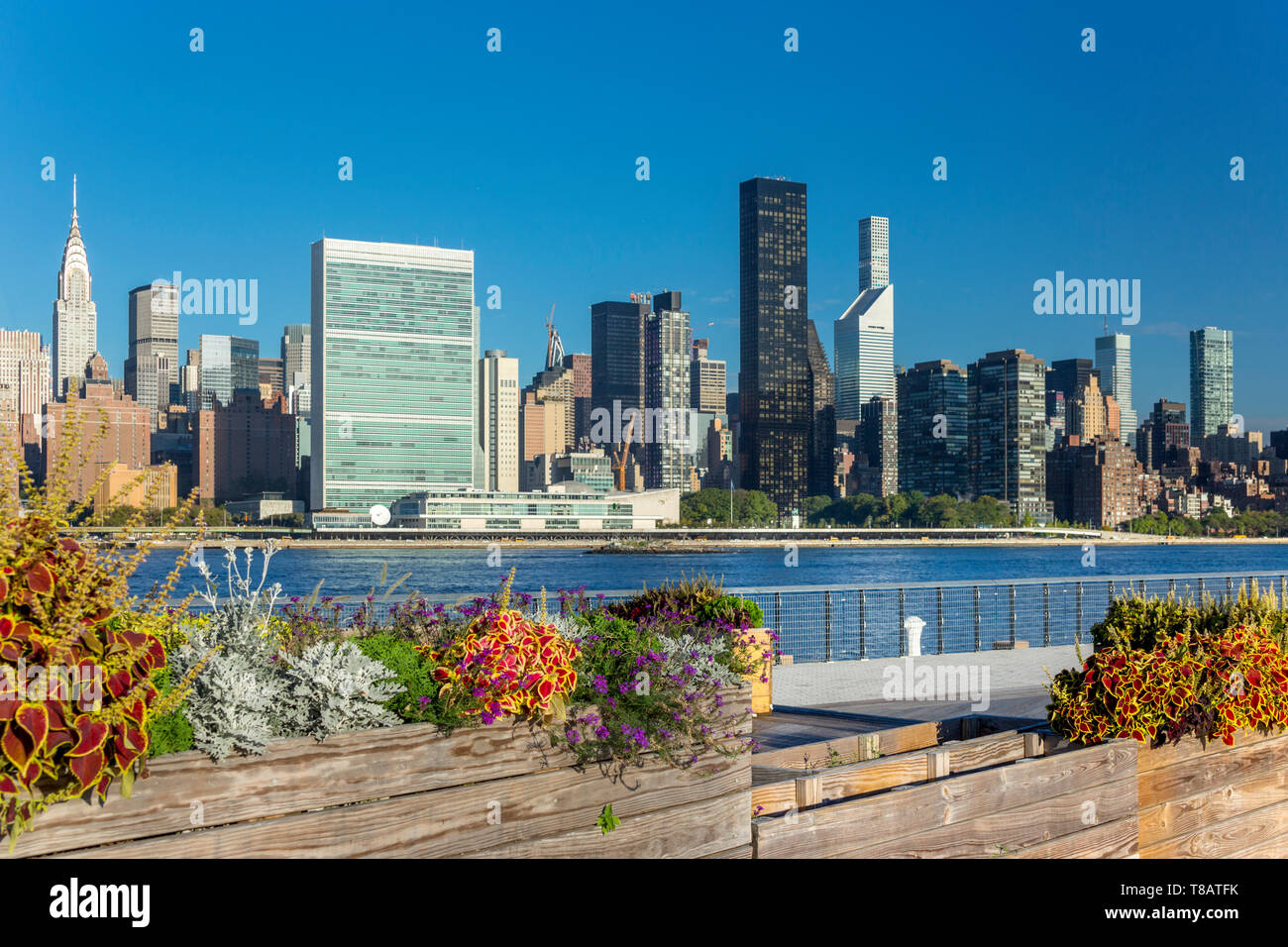 MIDTOWN SKYLINE EAST RIVER MANHATTAN NEW YORK CITY USA Stock Photo - Alamy