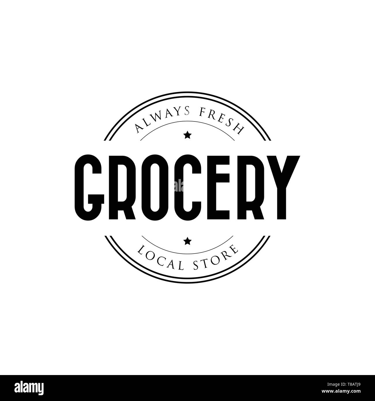 Grocery store local market vector Stock Vector