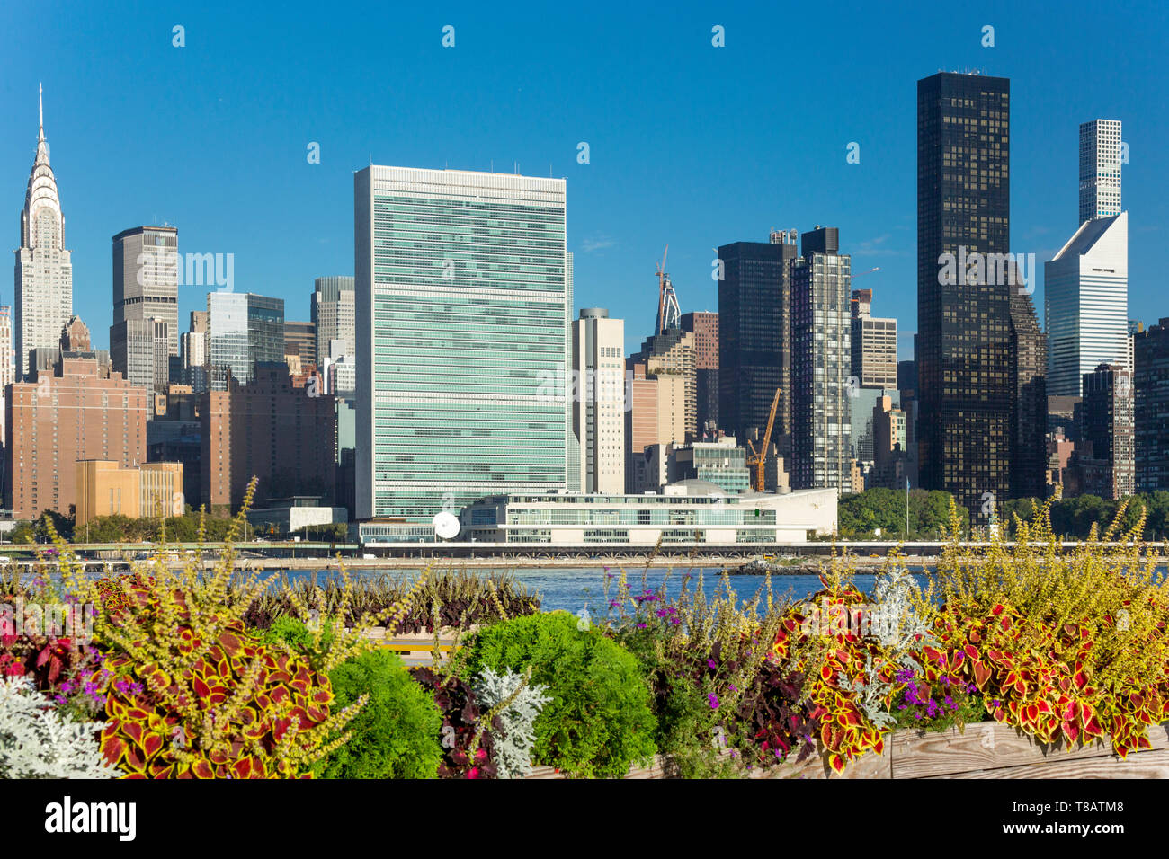MIDTOWN SKYLINE EAST RIVER MANHATTAN NEW YORK CITY USA Stock Photo - Alamy