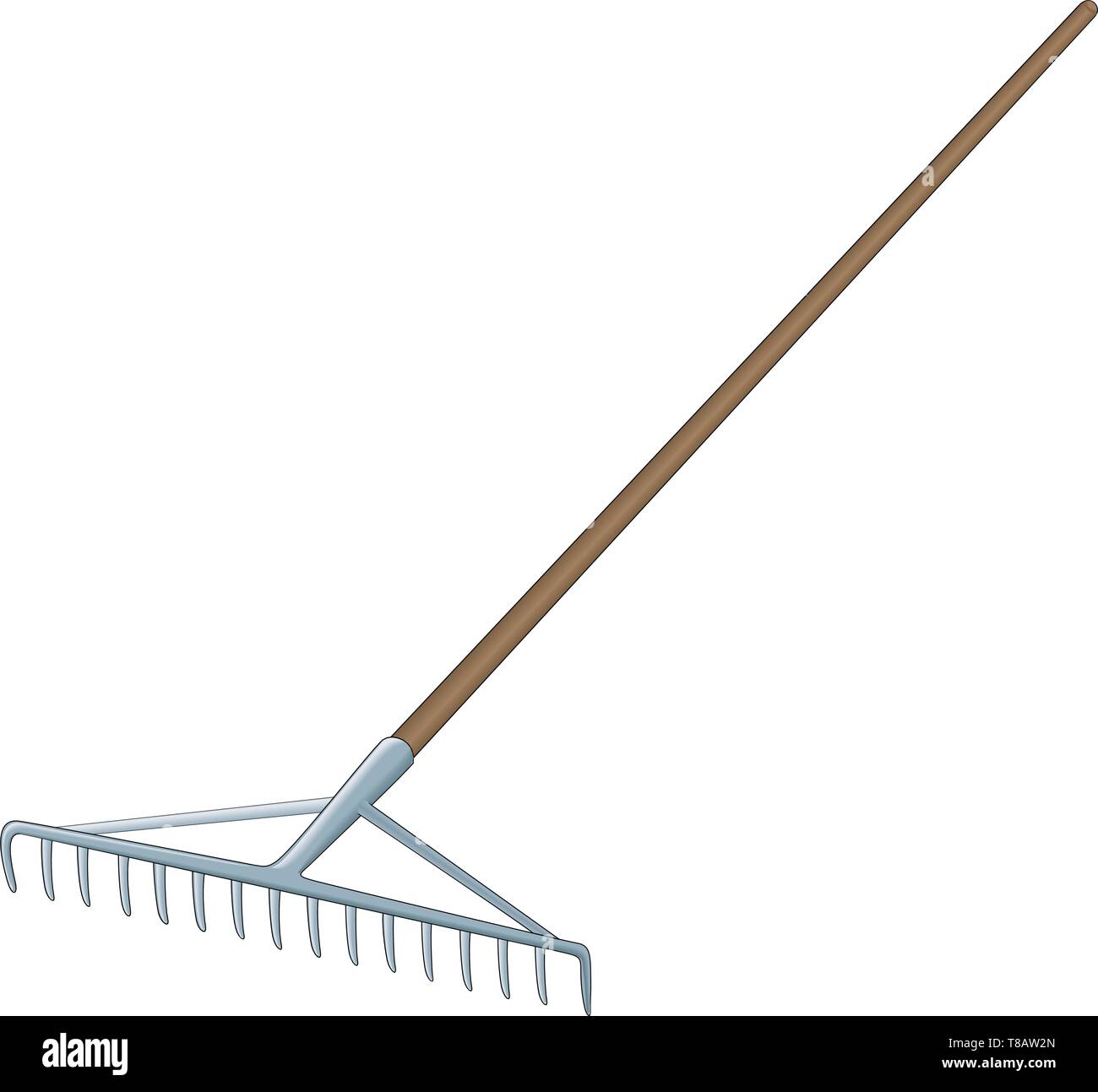 Garden Rake Vector Illustration Stock Vector Image & Art Alamy