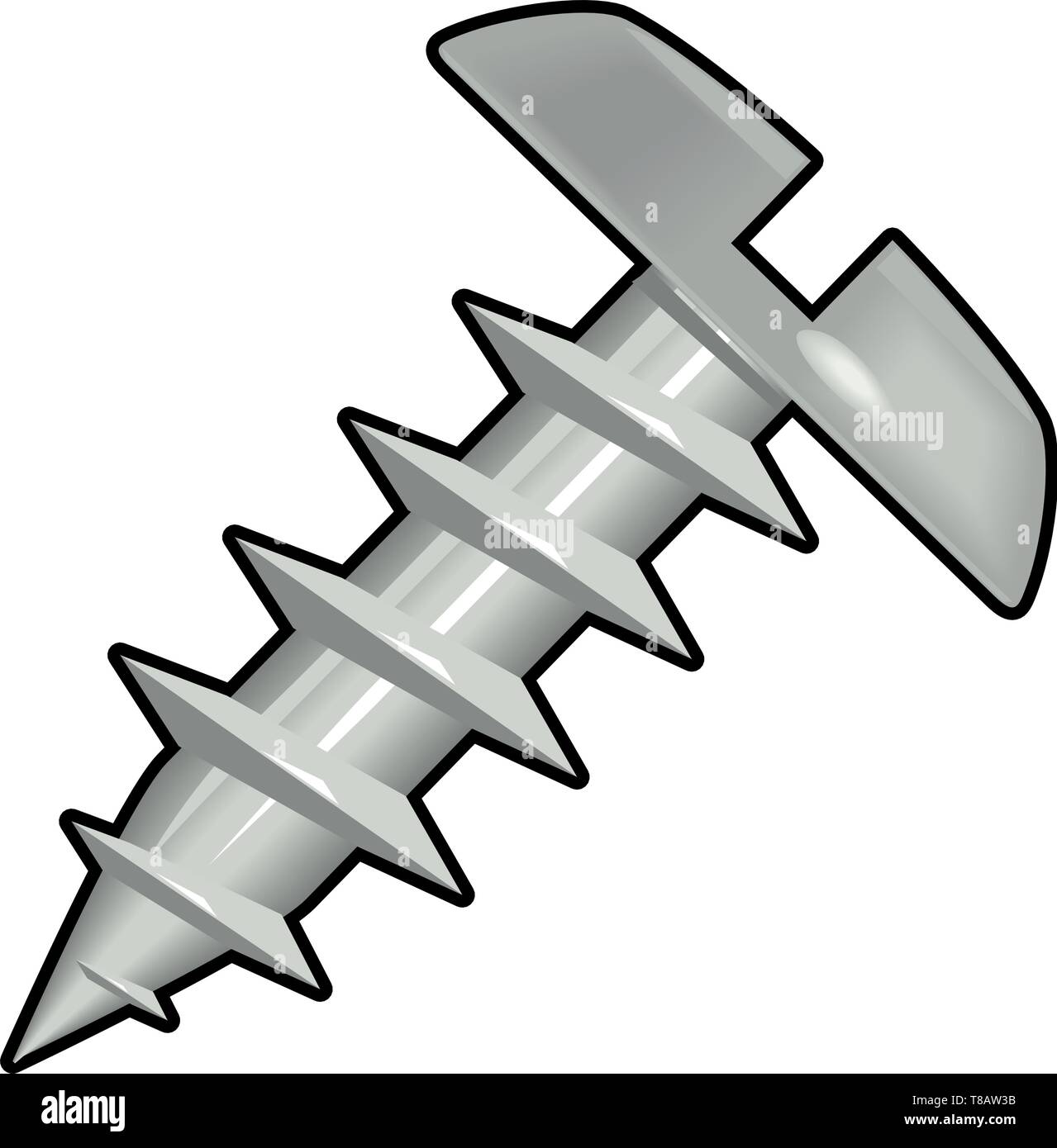 Pan Head Sheet Metal Screw Vector Illustration Stock Vector Image & Art