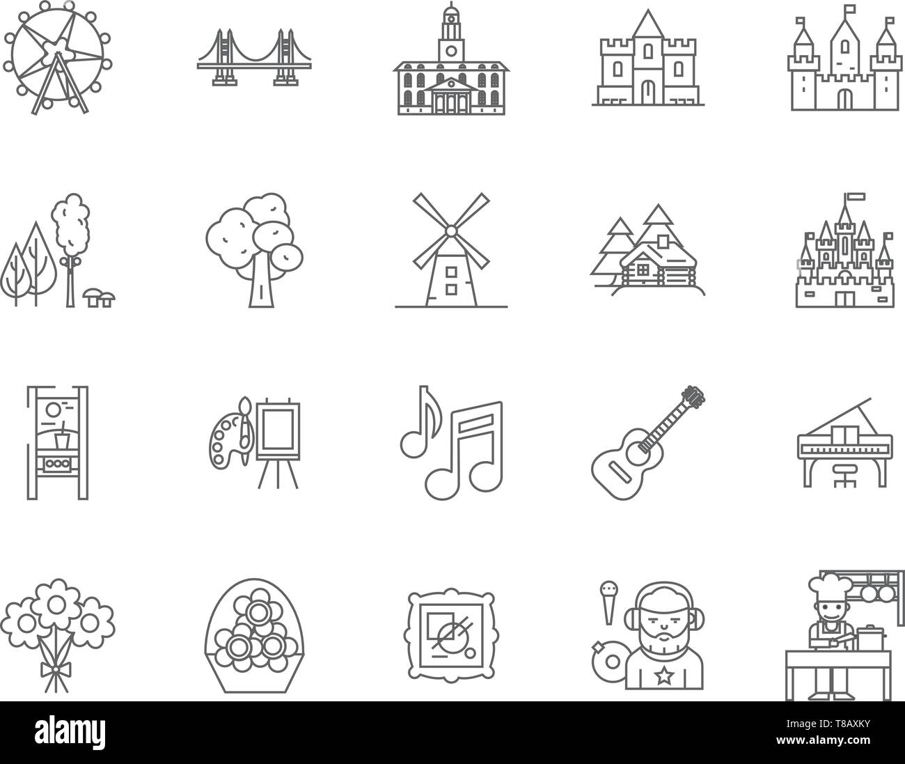 Inspiration line icons, signs, vector set, outline illustration concept ...