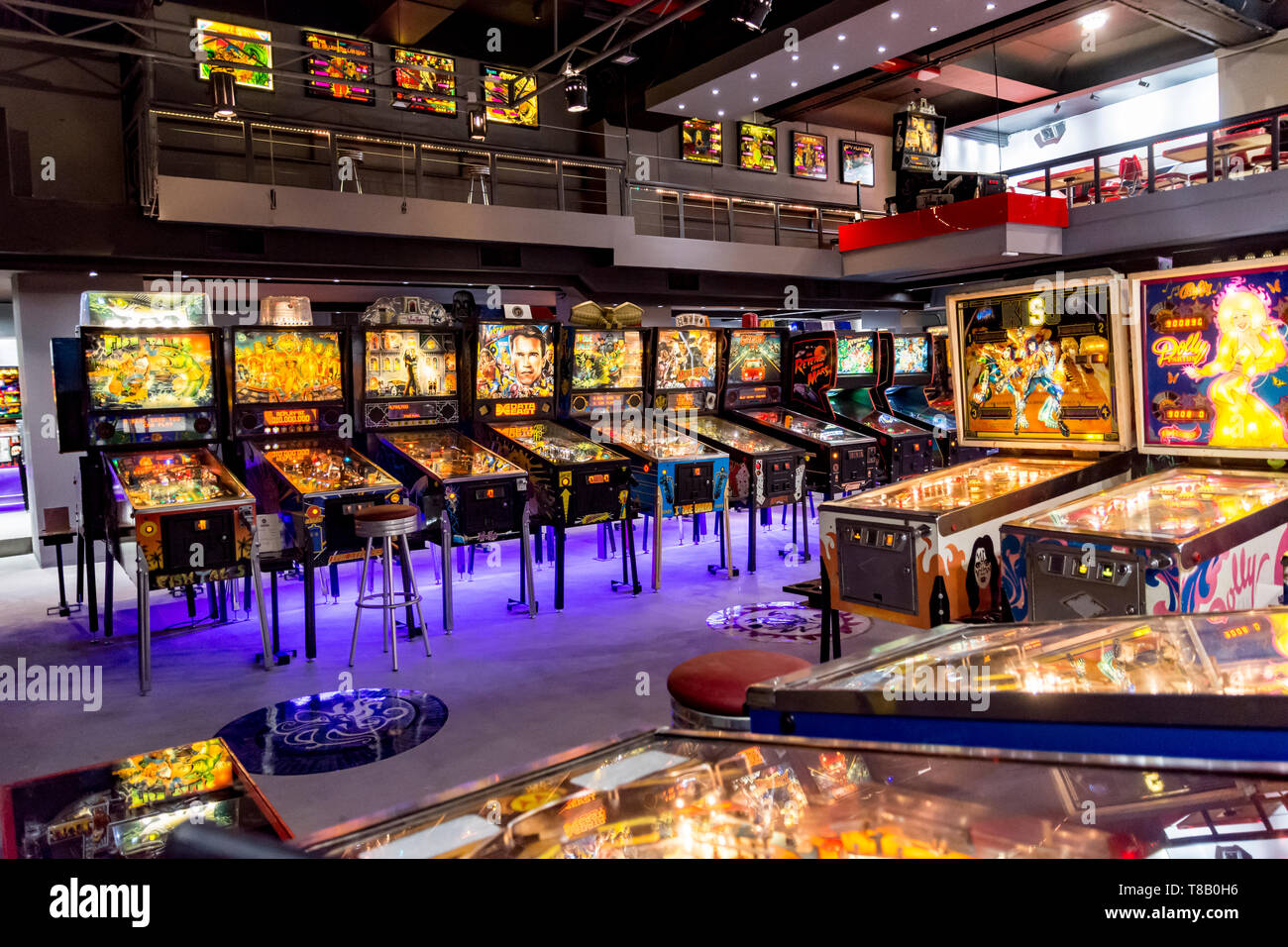Interior photos from Athens Pinball Museum in Greece Stock Photo Alamy