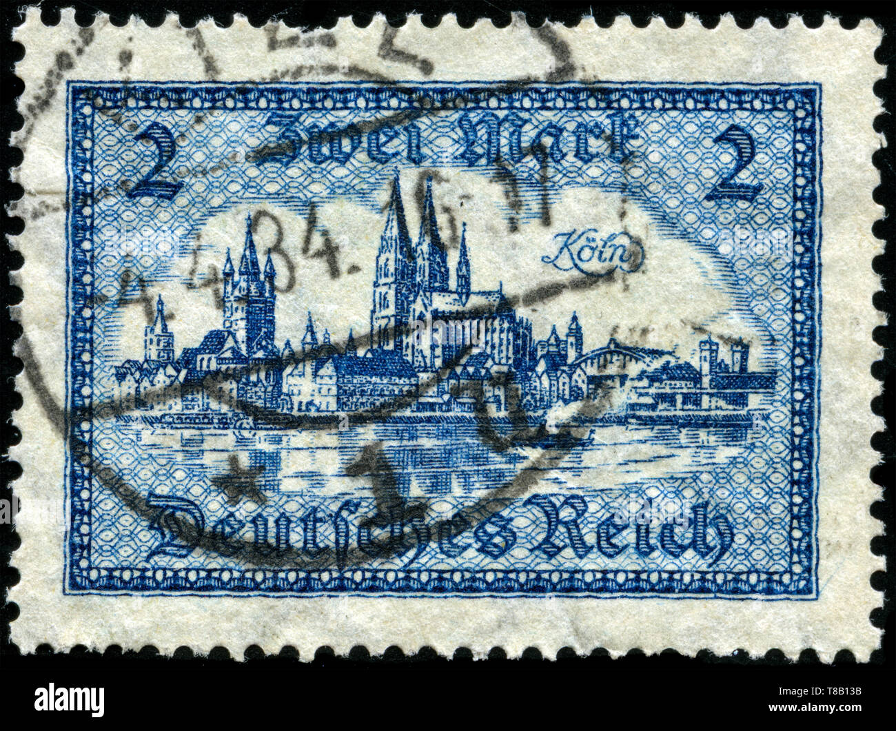 Postage stamp from the German Realm in the Buildings series issued in