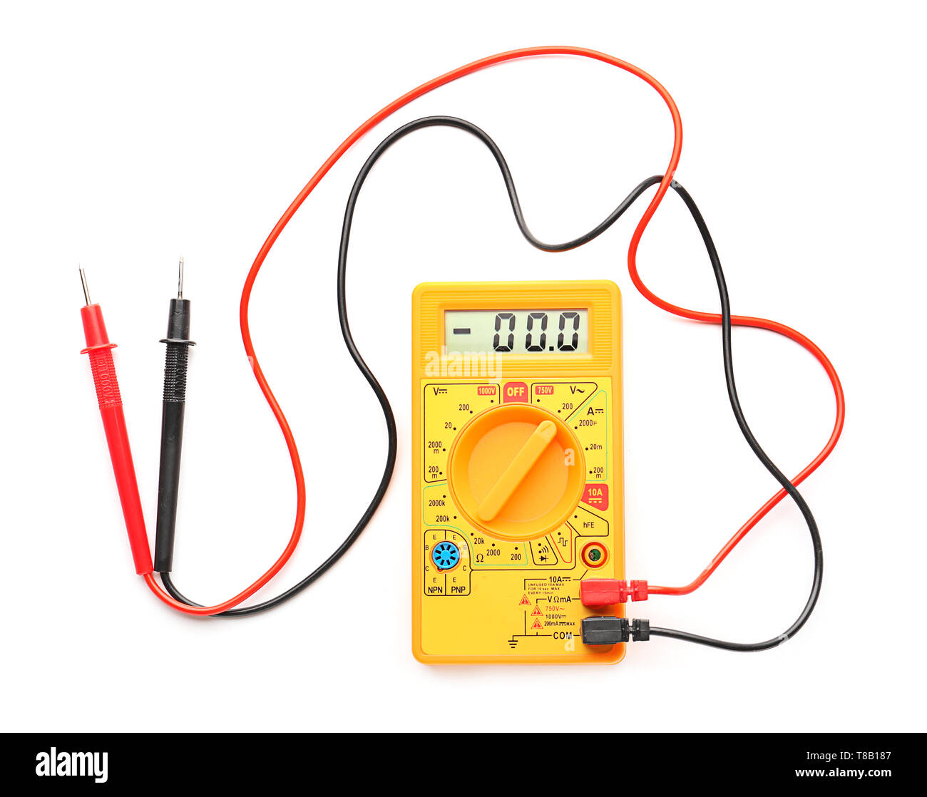 Multimeter on white background Stock Photo Alamy
