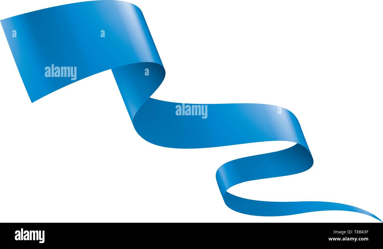 blue ribbon on white background. Vector illustration Stock Vector Image ...