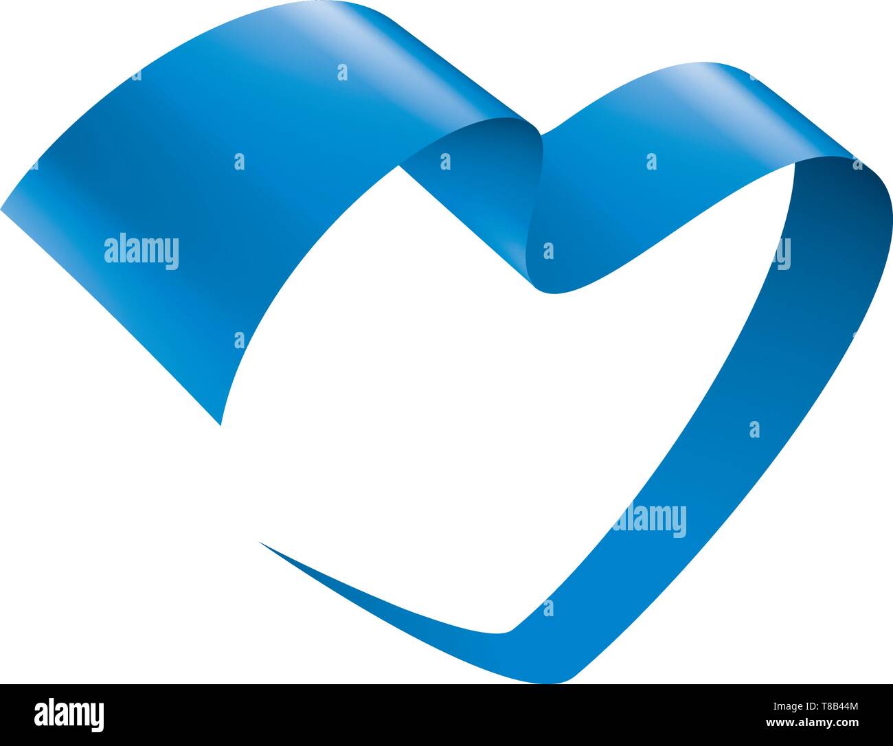 blue ribbon on white background. Vector illustration Stock Vector Image ...