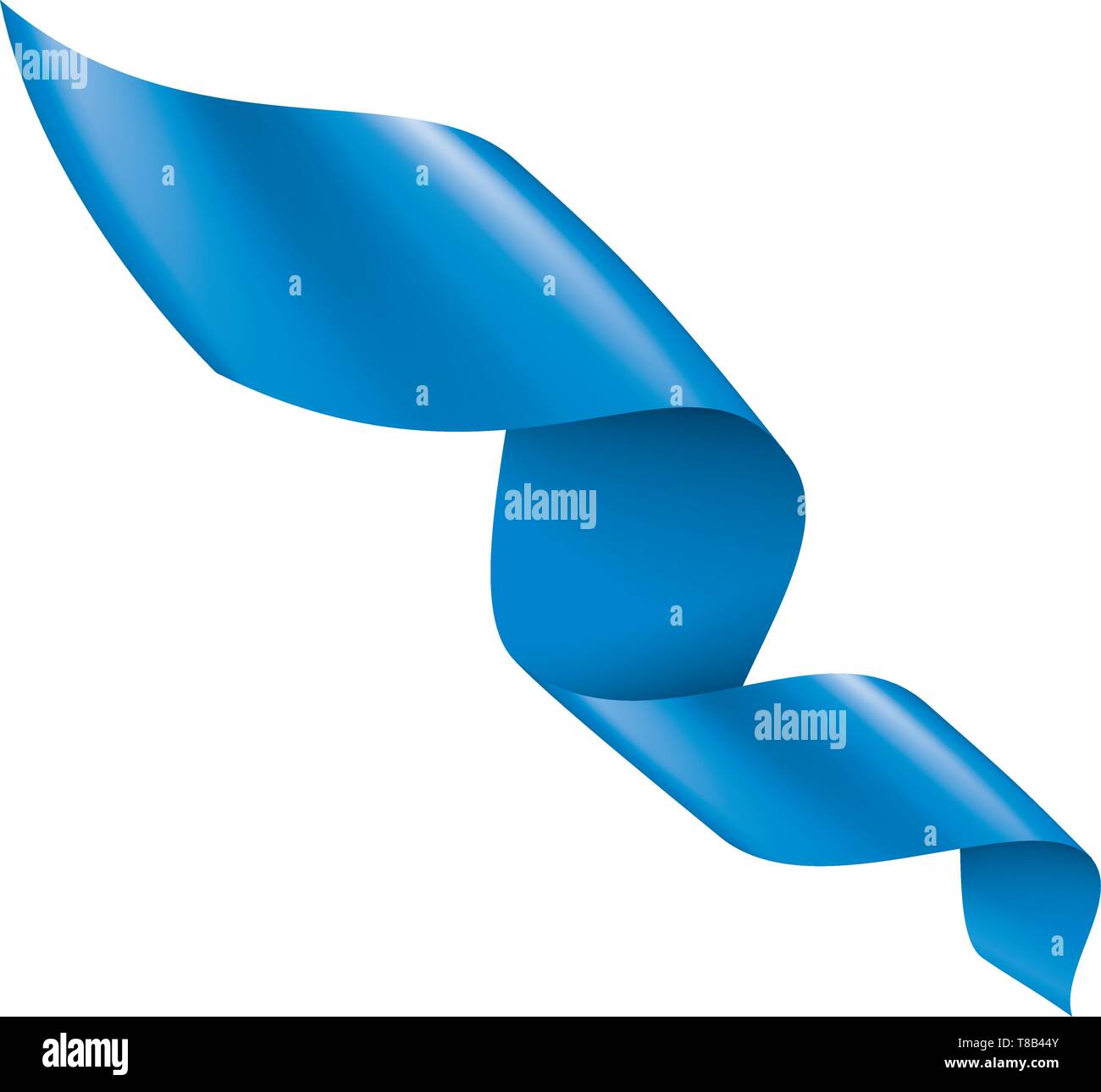 blue ribbon on white background. Vector illustration Stock Vector Image ...