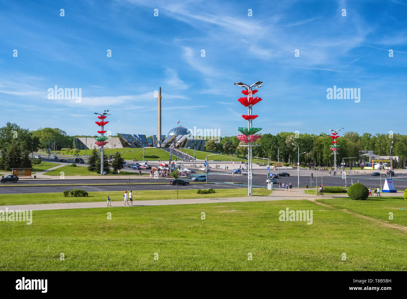 Belarussian museum of the Great Patriotic War at sunny summer day In Minsk, Belarus Stock Photo