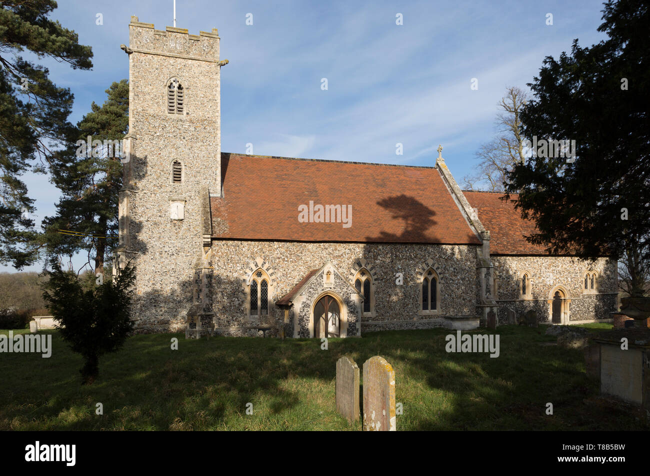 Village parish church and graveyard of Saint Peter, Sibton, Suffolk, England, UK Stock Photo