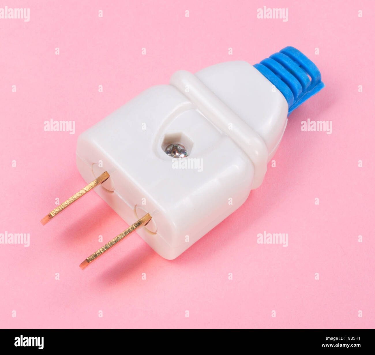 American Outlet Plug on pink background Stock Photo - Alamy
