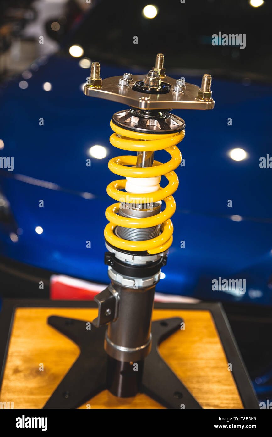 suspension system of the car Stock Photo Alamy