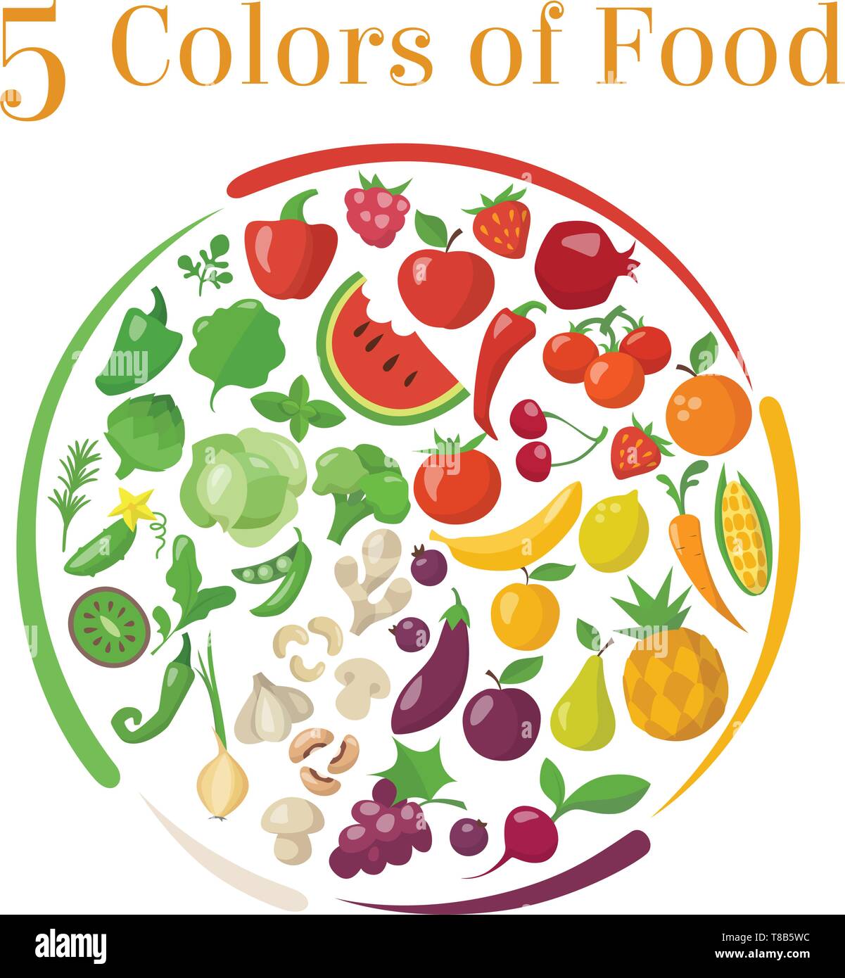 Vector poster or card with vegan and vegetarian food Stock Vector Image ...
