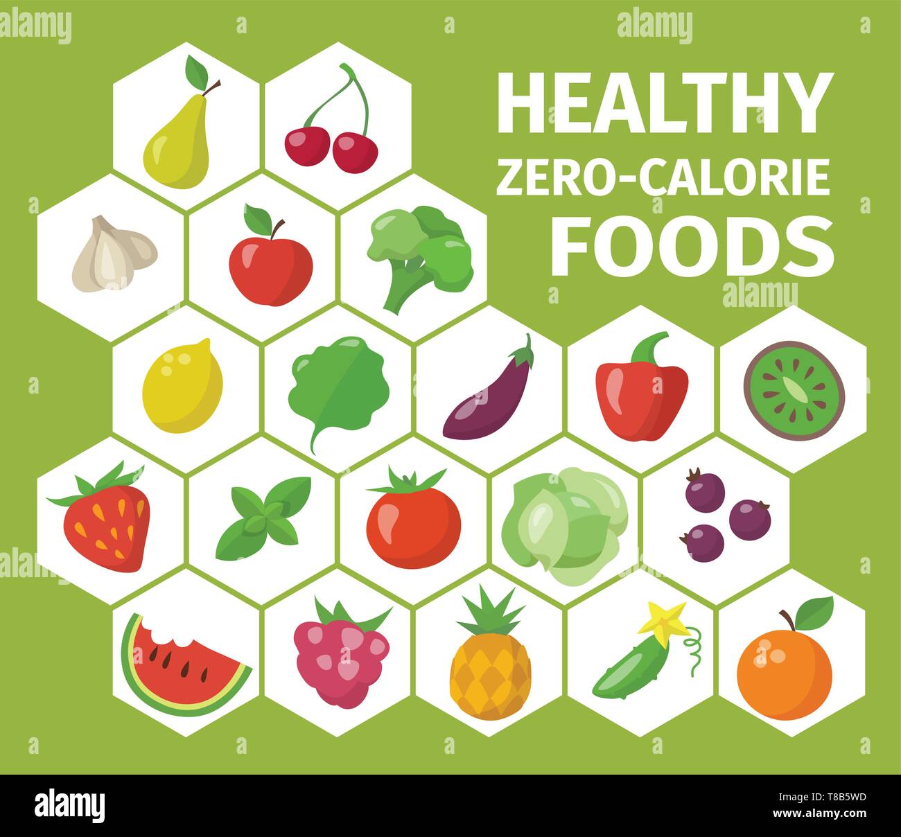 Vector poster or card with vegan and vegetarian food Stock Vector Image ...