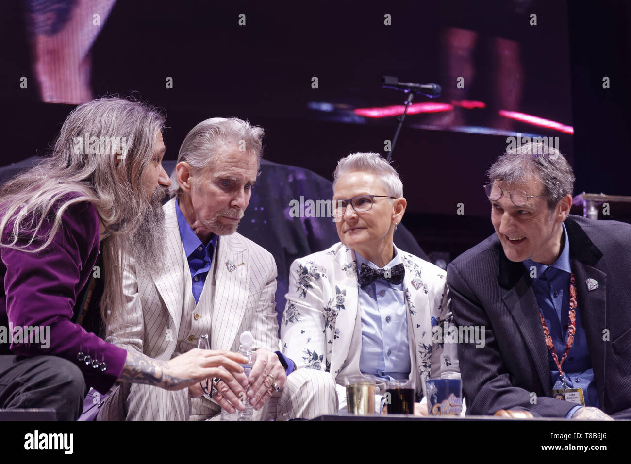 Paris,France.Feb 15,2019.Filip Leu(L),Luke Atkinson,Kari Barba & Mark Mahoney(R)-The Tattoo Salon in Paris.©: Veronique Phitoussi/Alamy Stock Photo Stock Photo