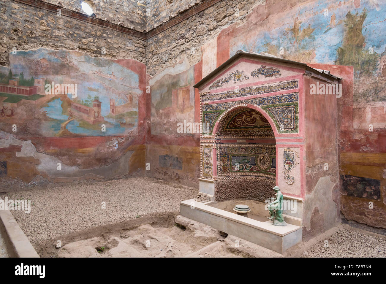 House of the Small Fountain, Pompeii, Italy Stock Photo