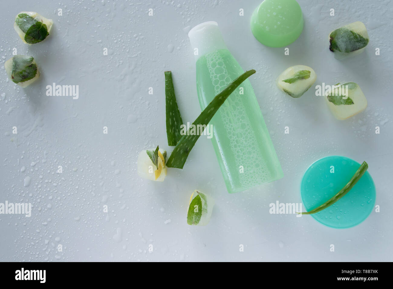 Natural body/face care product with aloe vera plant for sensitive skin