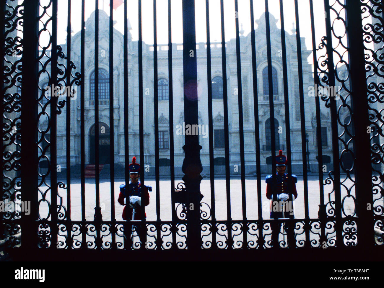 Palace guards,Government Palace,Lima,Peru Stock Photo
