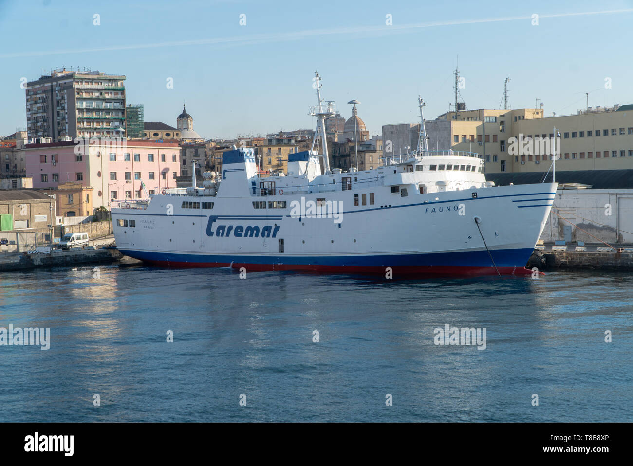 Porto of Naples, Caremar ferry Stock Photo Alamy
