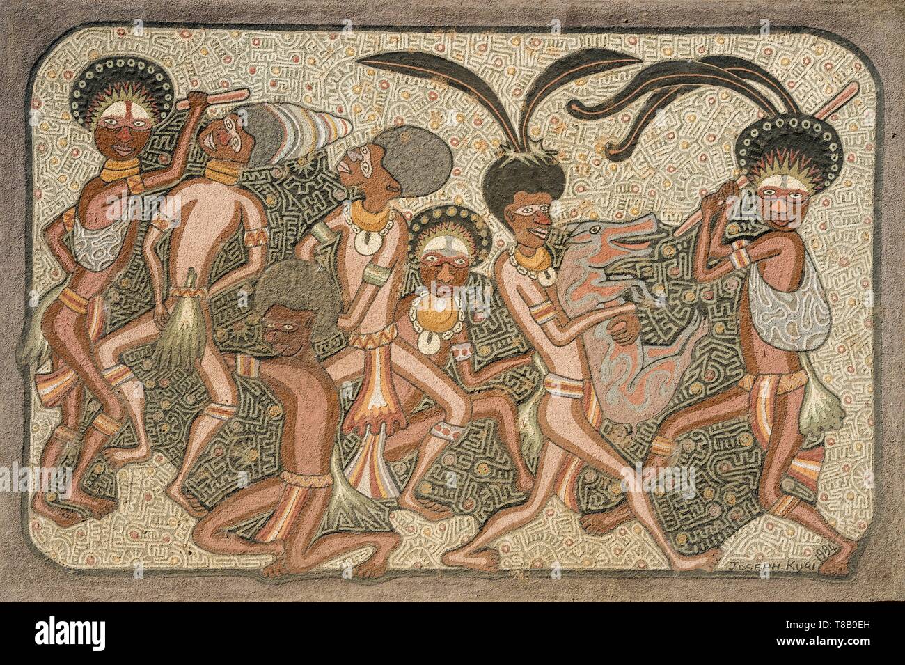 Papua New Guinea, Enga Province, Enga tribe, Wabag region, sand ...