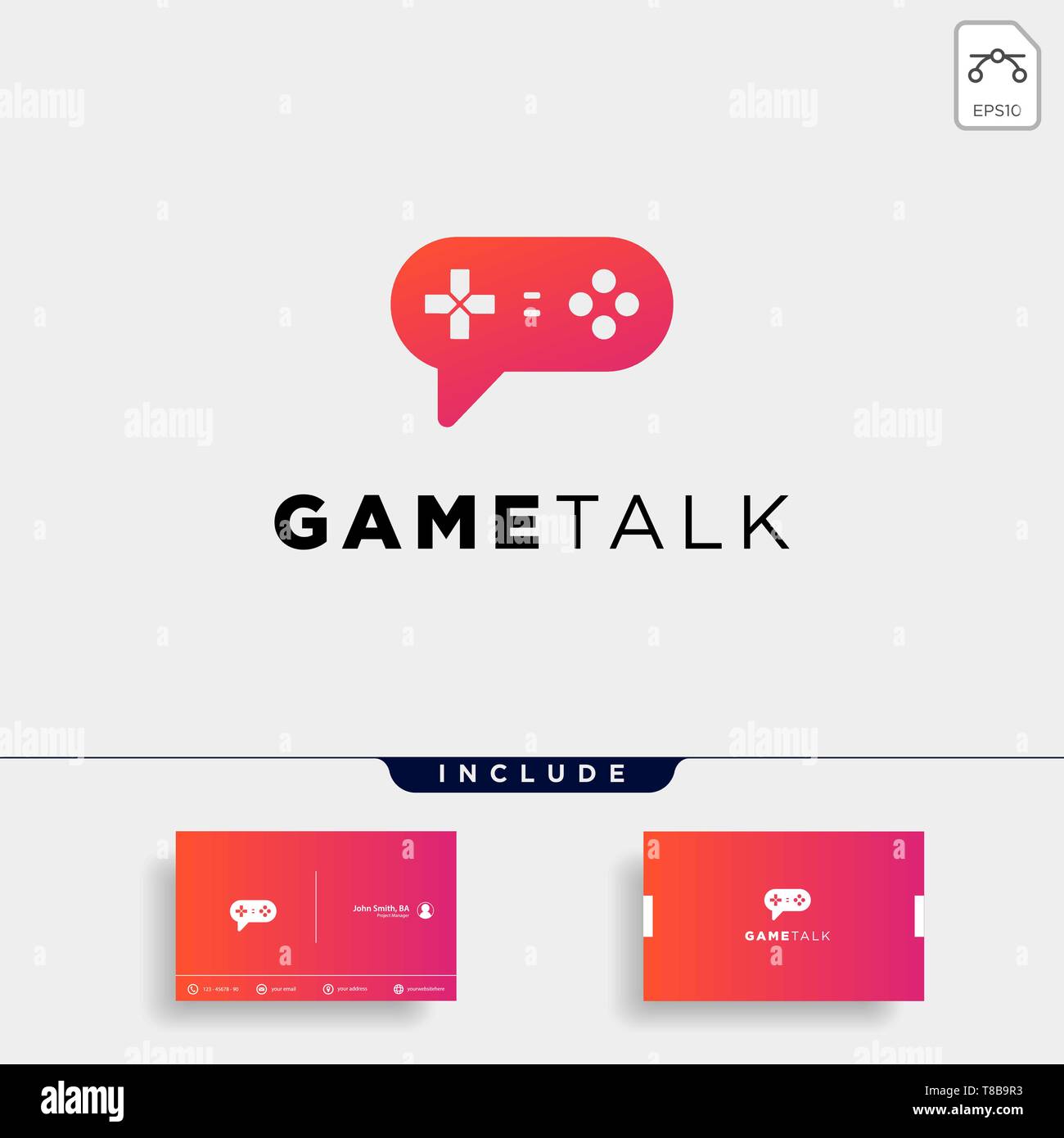 game talk logo design template vector illustration icon element Stock Vector