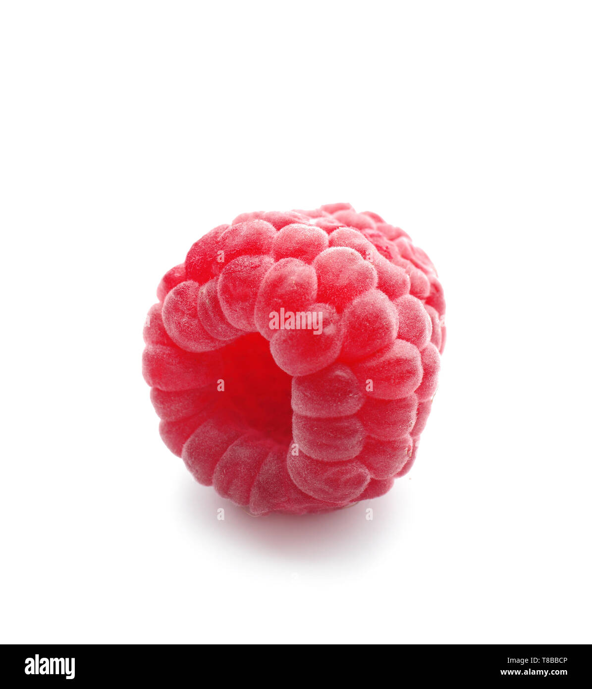 Sweet ripe raspberry on white background Stock Photo - Alamy