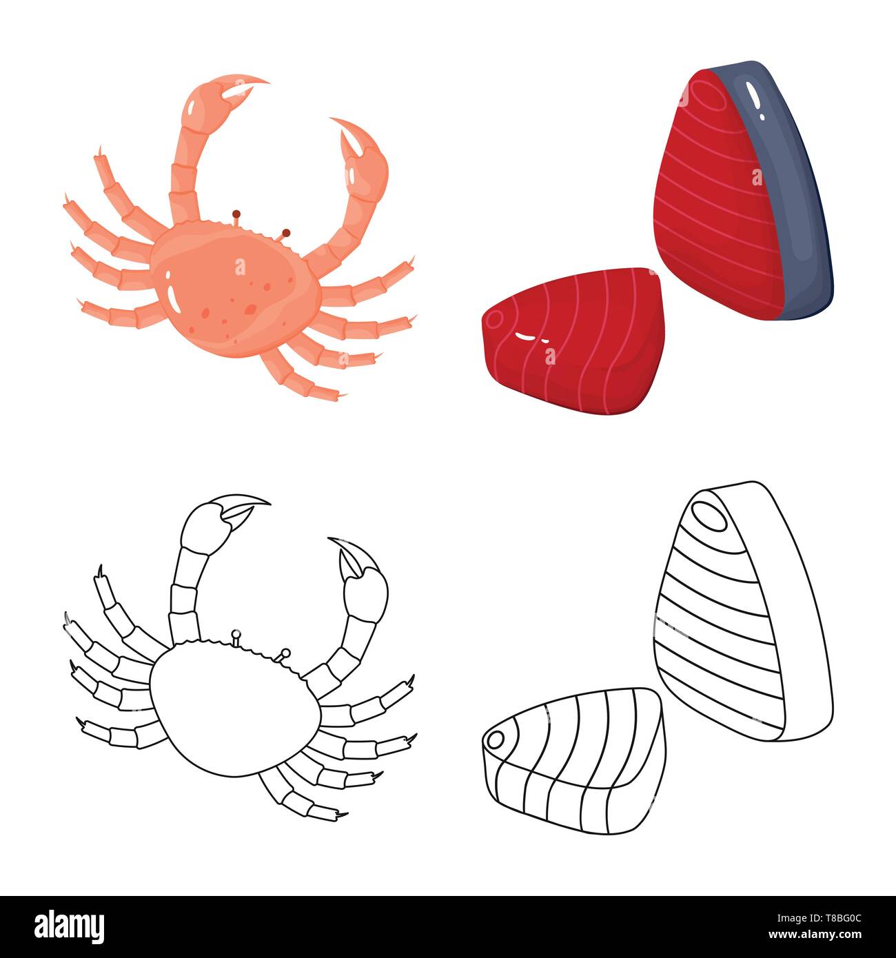crab,salmon,shell,fish,tentacles,trout,red,piece,shellfish,meat,beach ...