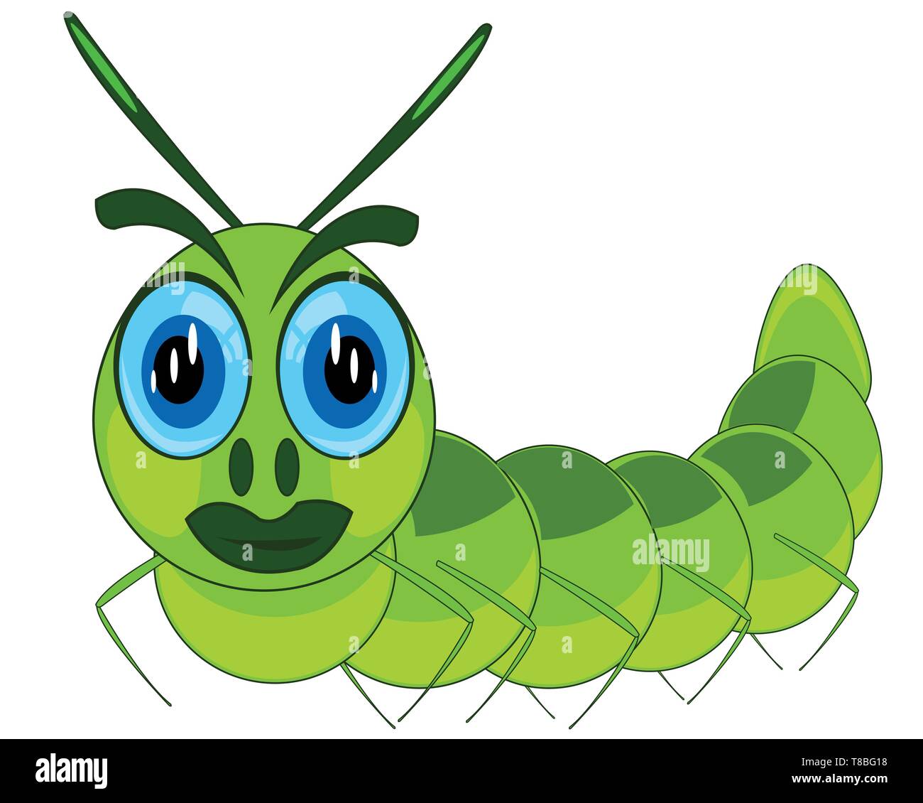 Vector illustration of the maggot of the caterpillar cartoon Stock Vector  Image & Art - Alamy