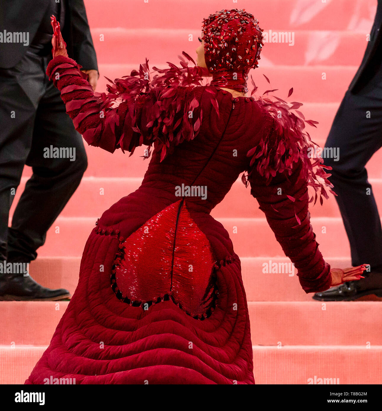 cardi b red dress met gala 2019 Cardi B's Met Gala 2019 Look Featured $250,000 Worth of Rubies