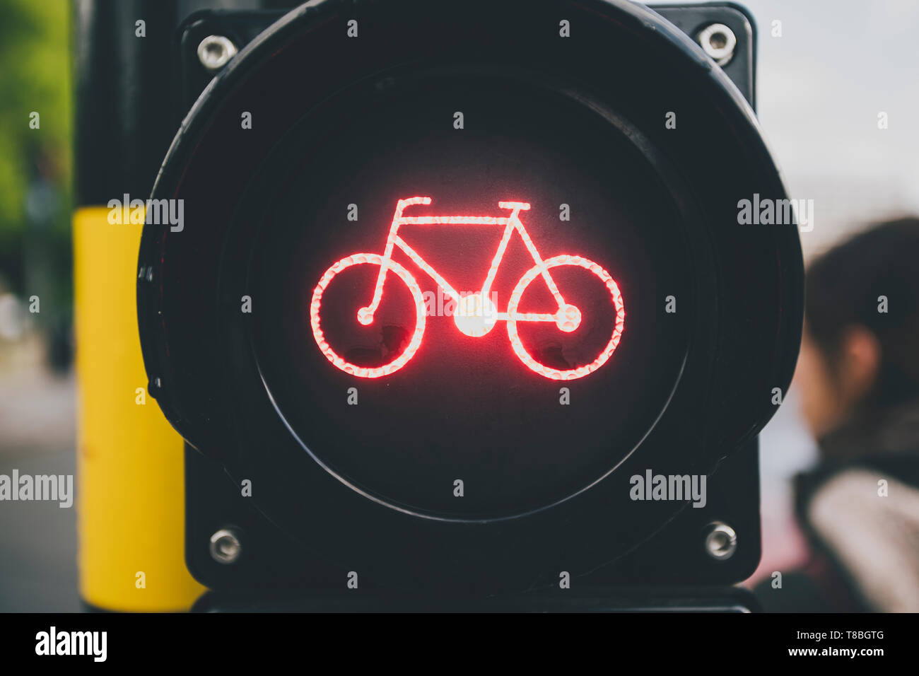 Traffic lights for bicycles Stock Photo Alamy