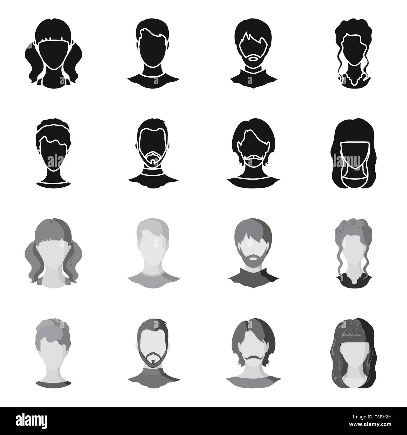 Vector illustration of professional and photo sign. Set of professional ...